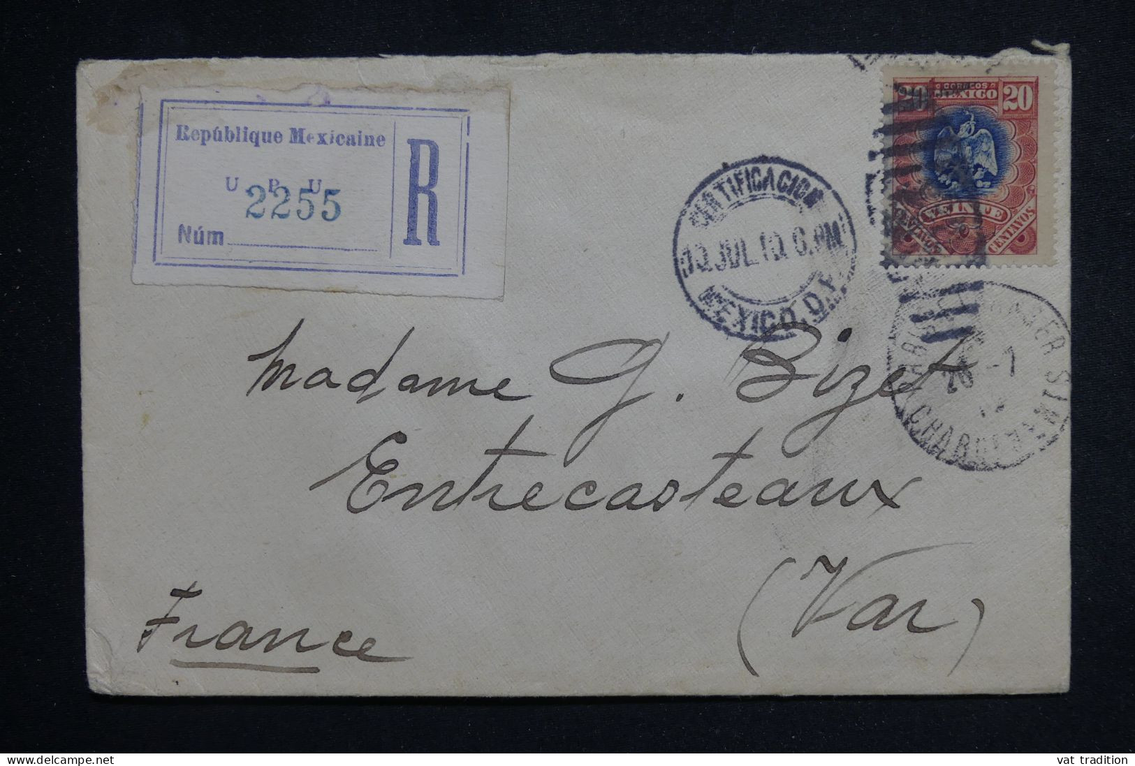 MEXIQUE - Enveloppe En Recommandé De Mexico Pour La France En 1910- L 150144 - Mexico