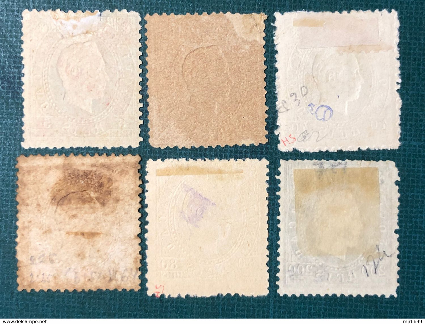 MACAU 1894 SHORT SET OF 6 STAMPS, CAT $180EUROS - Unused Stamps