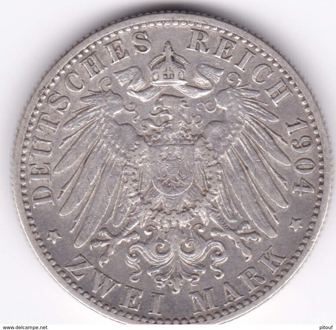 2 Marks 1904 F Wurtemberg  TTB à  SUP - 2, 3 & 5 Mark Silver