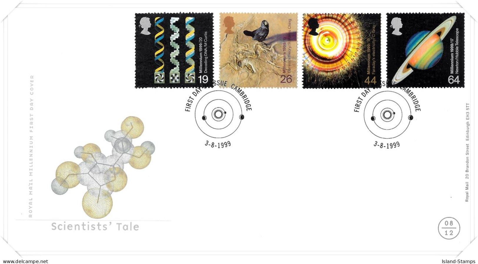 1999 Scientists Tale (2) Unaddressed FDC Tt - 1991-2000 Dezimalausgaben