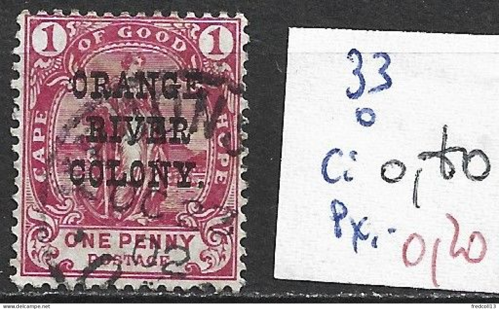 ORANGE 33 Oblitéré Côte 0.80 € - Oranje Vrijstaat (1868-1909)