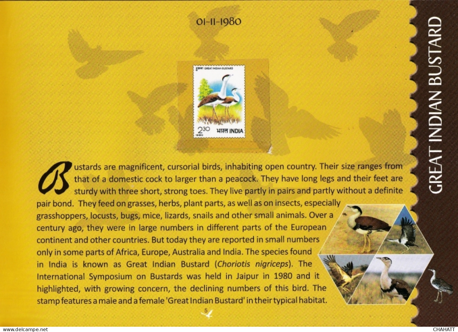 BIRDS OF INDIA- STAMP ALBUM- BEAUTIFULLY CURATED STAMP ALBUM WITH SPACE FOR STAMPS- ILLUSTRATED-BX4-36 - Wildlife