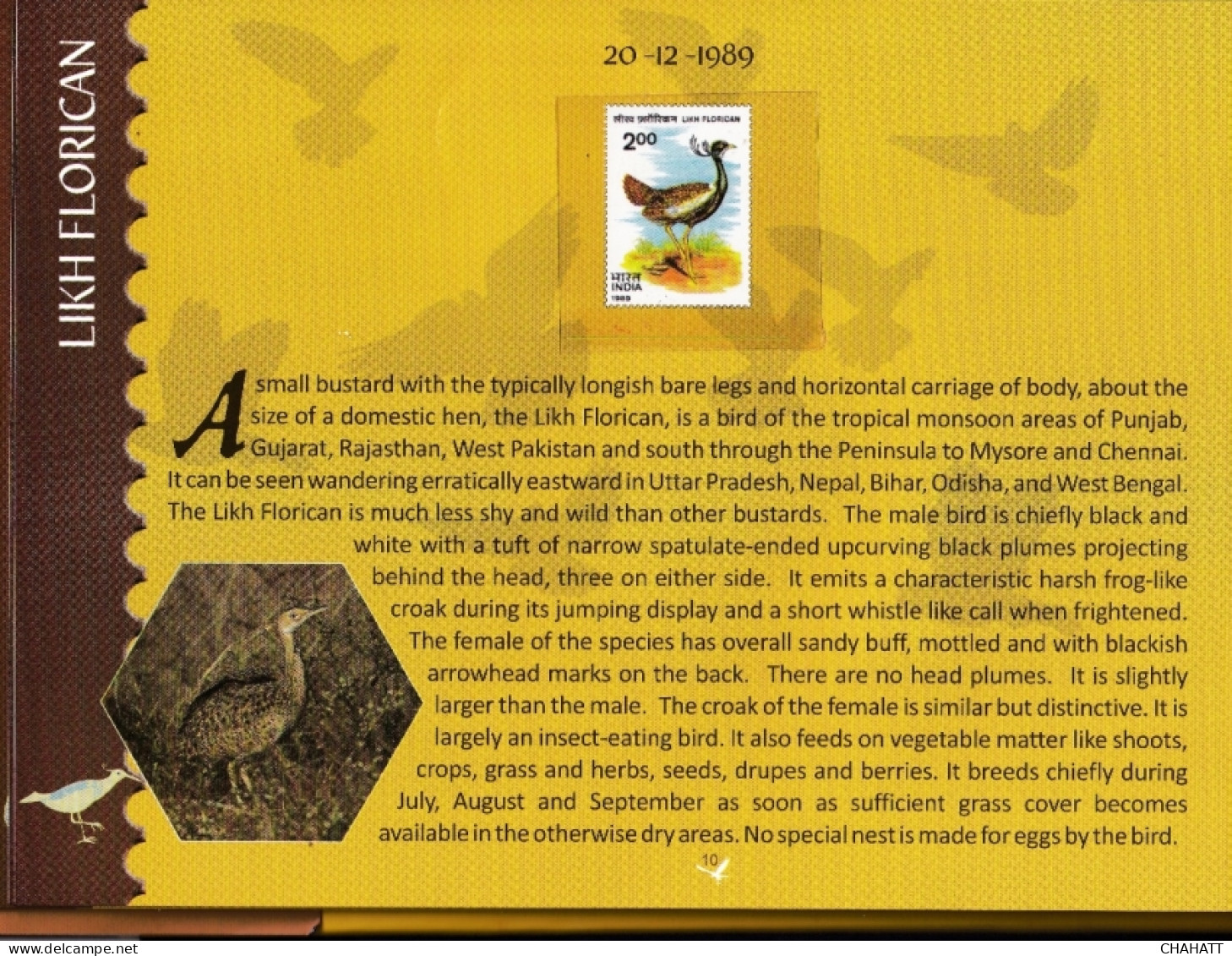 BIRDS OF INDIA- STAMP ALBUM- BEAUTIFULLY CURATED STAMP ALBUM WITH SPACE FOR STAMPS- ILLUSTRATED-BX4-36