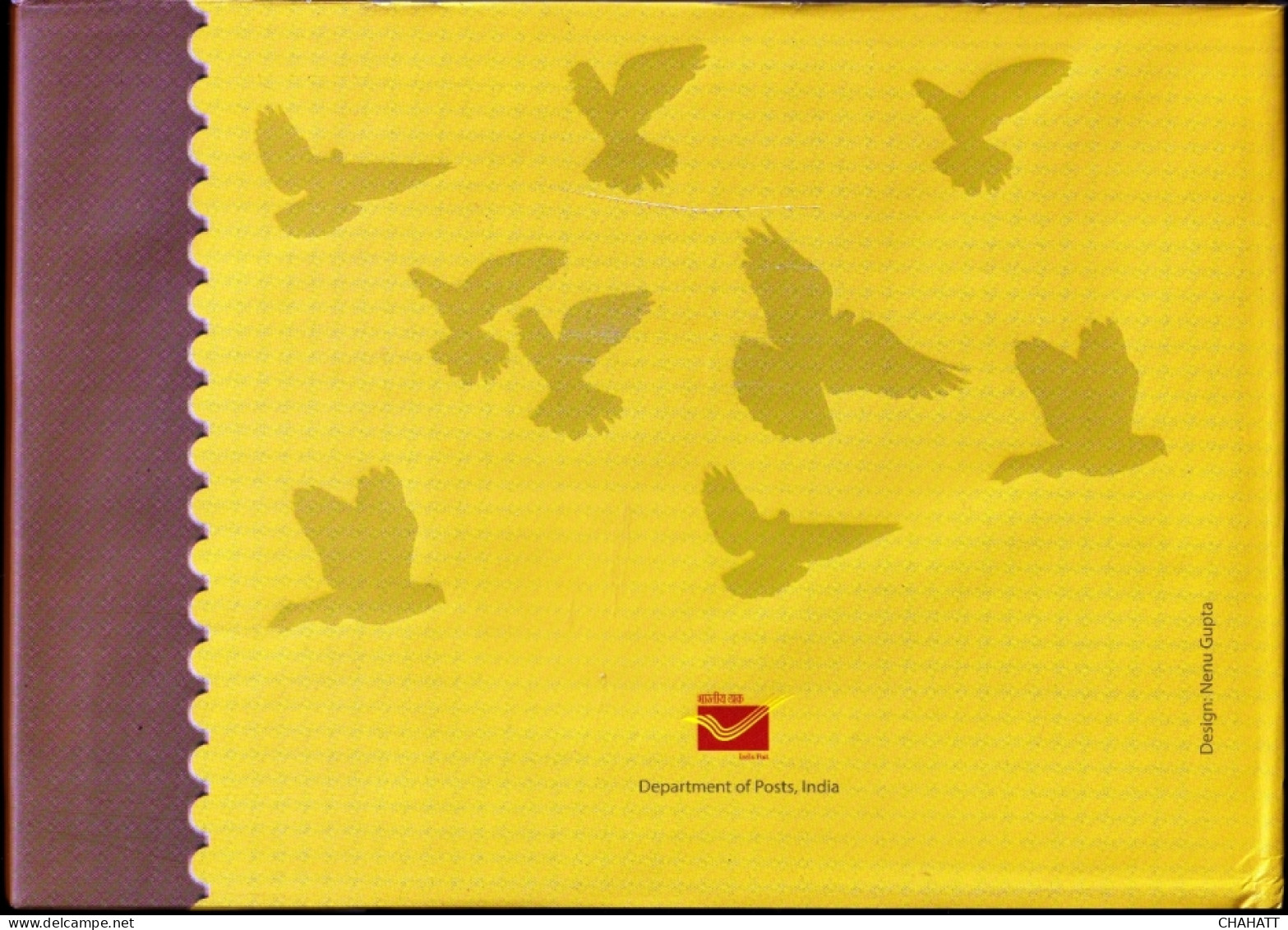 BIRDS OF INDIA- STAMP ALBUM- BEAUTIFULLY CURATED STAMP ALBUM WITH SPACE FOR STAMPS- ILLUSTRATED-BX4-36