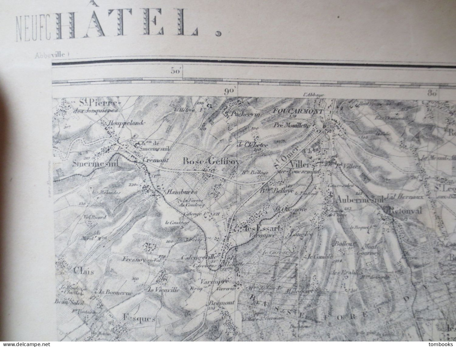 76 - Neufchâtel - Ensemble De 4 Cartes Terrestres - 1889 Levé 1901 - B.E  - - Topographical Maps