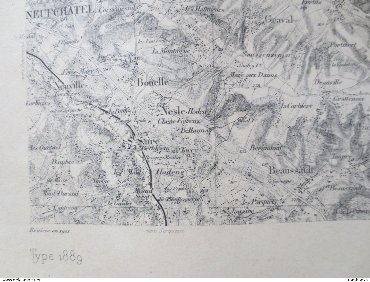 76 - Neufchâtel - Ensemble De 4 Cartes Terrestres - 1889 Levé 1901 - B.E  - - Topographische Karten