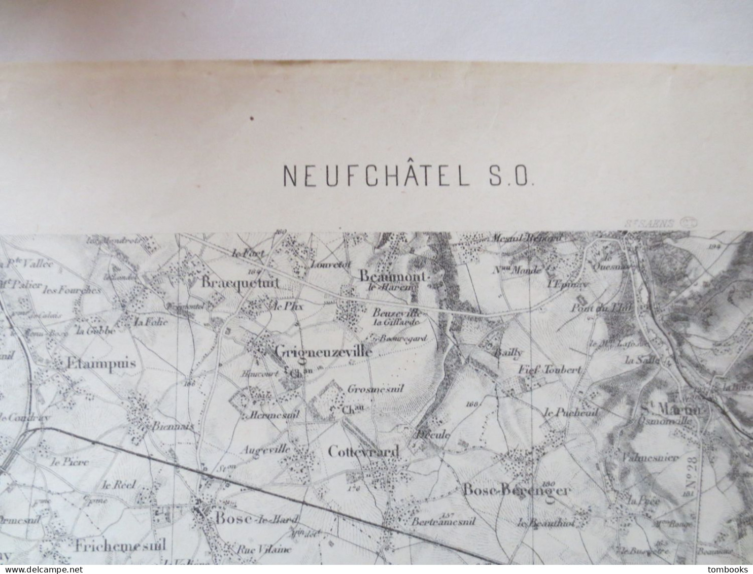 76 - Neufchâtel - Ensemble De 4 Cartes Terrestres - 1889 Levé 1901 - B.E  - - Topographische Karten