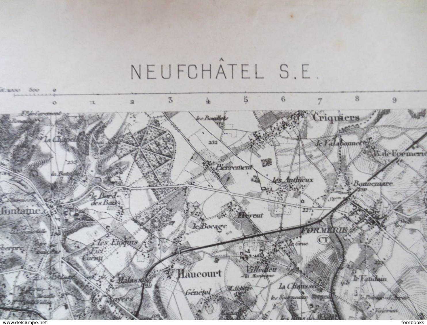 76 - Neufchâtel - Ensemble de 4 cartes Terrestres - 1889 levé 1901 - B.E  -