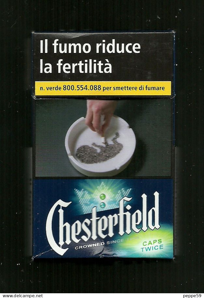 Tabacco Pacchetto Di Sigarette Italia - Chesterfield Caps Twice Da 20 Pezzi N. 2 - ( Vuoto ) - Sigarettenkokers (leeg)