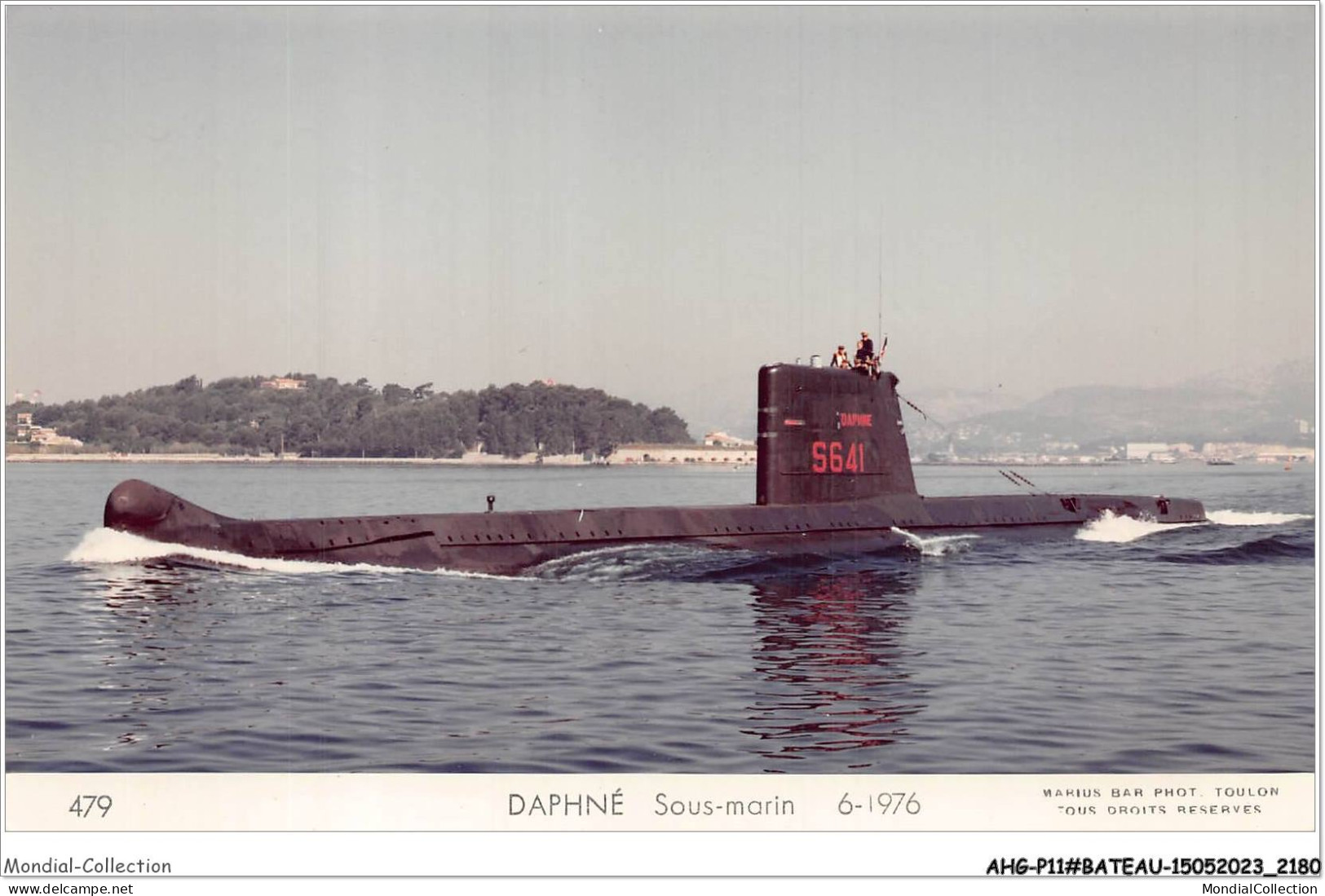 AHGP11-BATEAUX DE GUERRE MARINE CARTE PHOTO-1090 - A LOCALISER - SOUS-MARIN DAPHNE - CP SOUPLE - Sous-marins