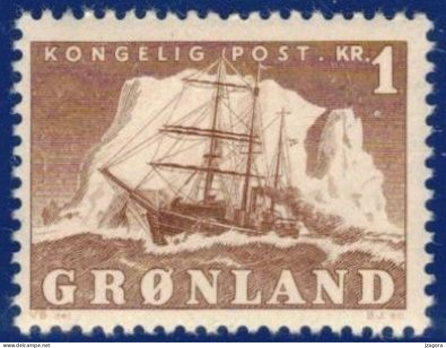 GREENLAND GRÖNLAND GROENLAND 1950 Mi 35 MNH  (**) Arktisschiff Navire Arctique Arctic Ship Schiff "Gustav Holm" - Ongebruikt