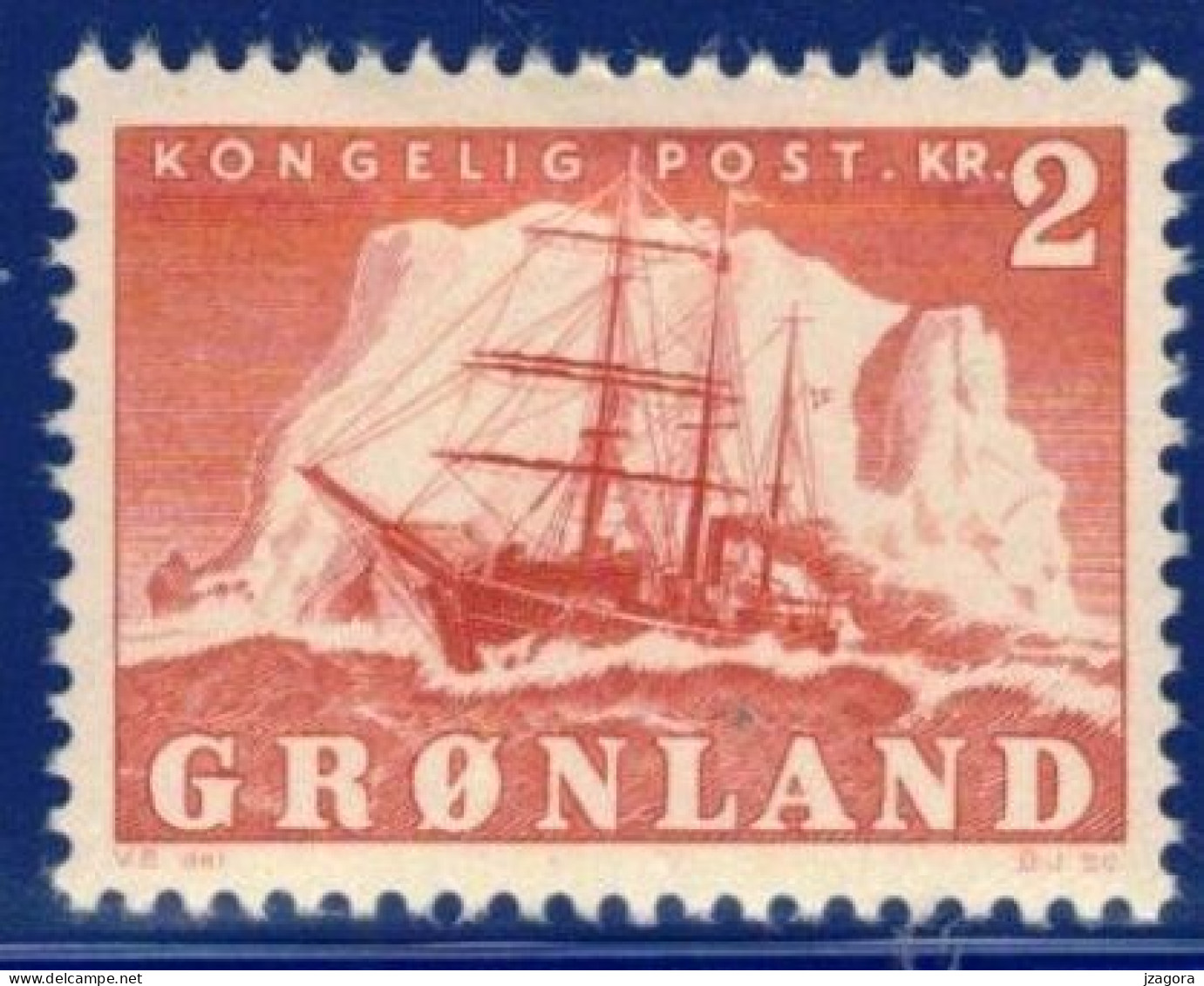 GREENLAND GRÖNLAND GROENLAND 1950 Mi 36 MH  (*) Arktisschiff Navire Arctique Arctic Ship Schiff "Gustav Holm" - Neufs