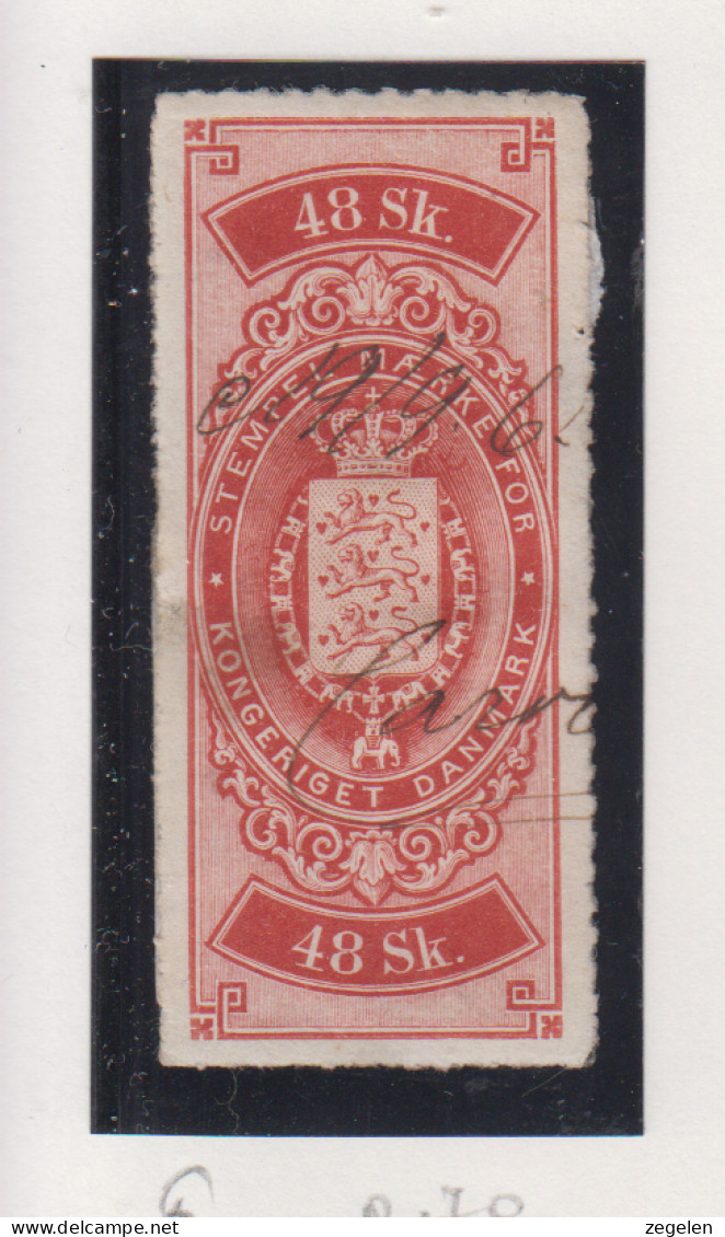 Denemarken Fiskale Zegel Cat. J.Barefoot Stempelmaerke 5 - Revenue Stamps