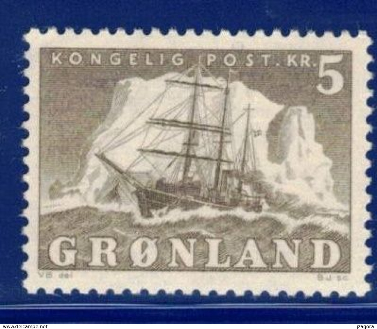 GREENLAND GRÖNLAND GROENLAND 1958 Mi 41 FACIT 41 MNH  (**) Arktisschiff Navire Arctique Arctic Ship Schiff "Gustav Holm" - Ongebruikt