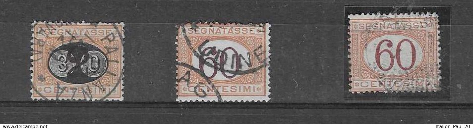 Italien - Selt./gest. Bessere "Portomarken" Aus 1870/1925 - Michel 10, 17 Und 23! - Postage Due
