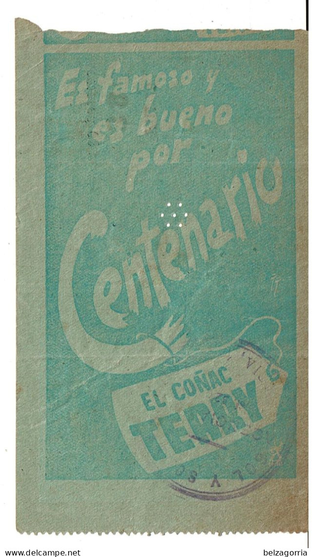 CORRIDA - PLAZA De TOROS De MADRID - TICKETS D'ENTREE Du 21 Septembre 1952 - Pub  El Conac TERRY - Biglietti D'ingresso