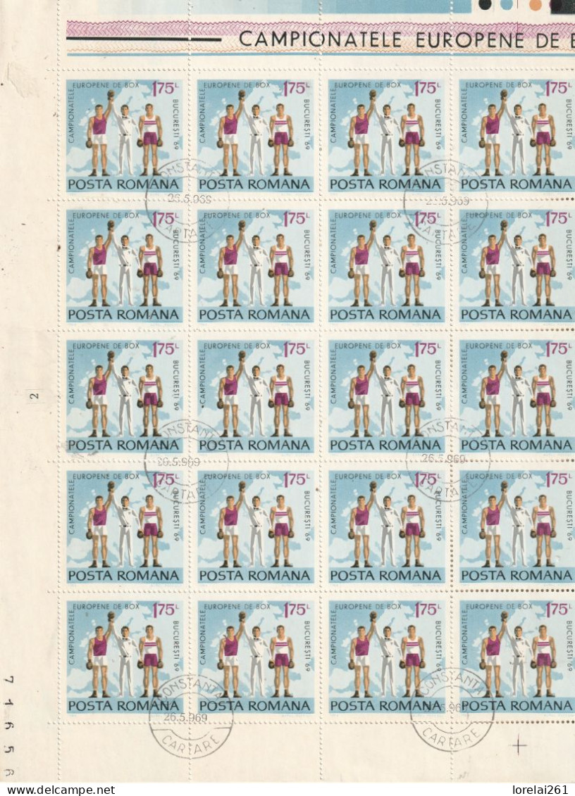 1969 - Championnats D'Europe De Boxe FULL X 20 - Full Sheets & Multiples