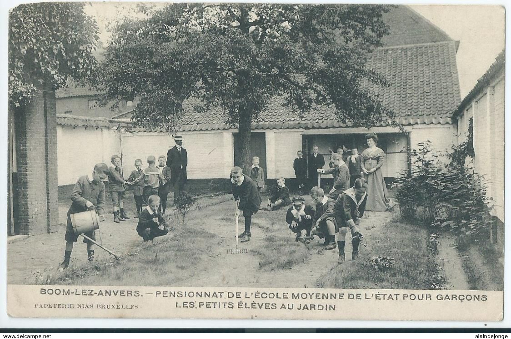 Boom-Lez-Anvers - (Boom) - Pensionnat De L'Ecole Moyenne De L'Etat Pour Garcons - Au Jardin - 1912 - Boom