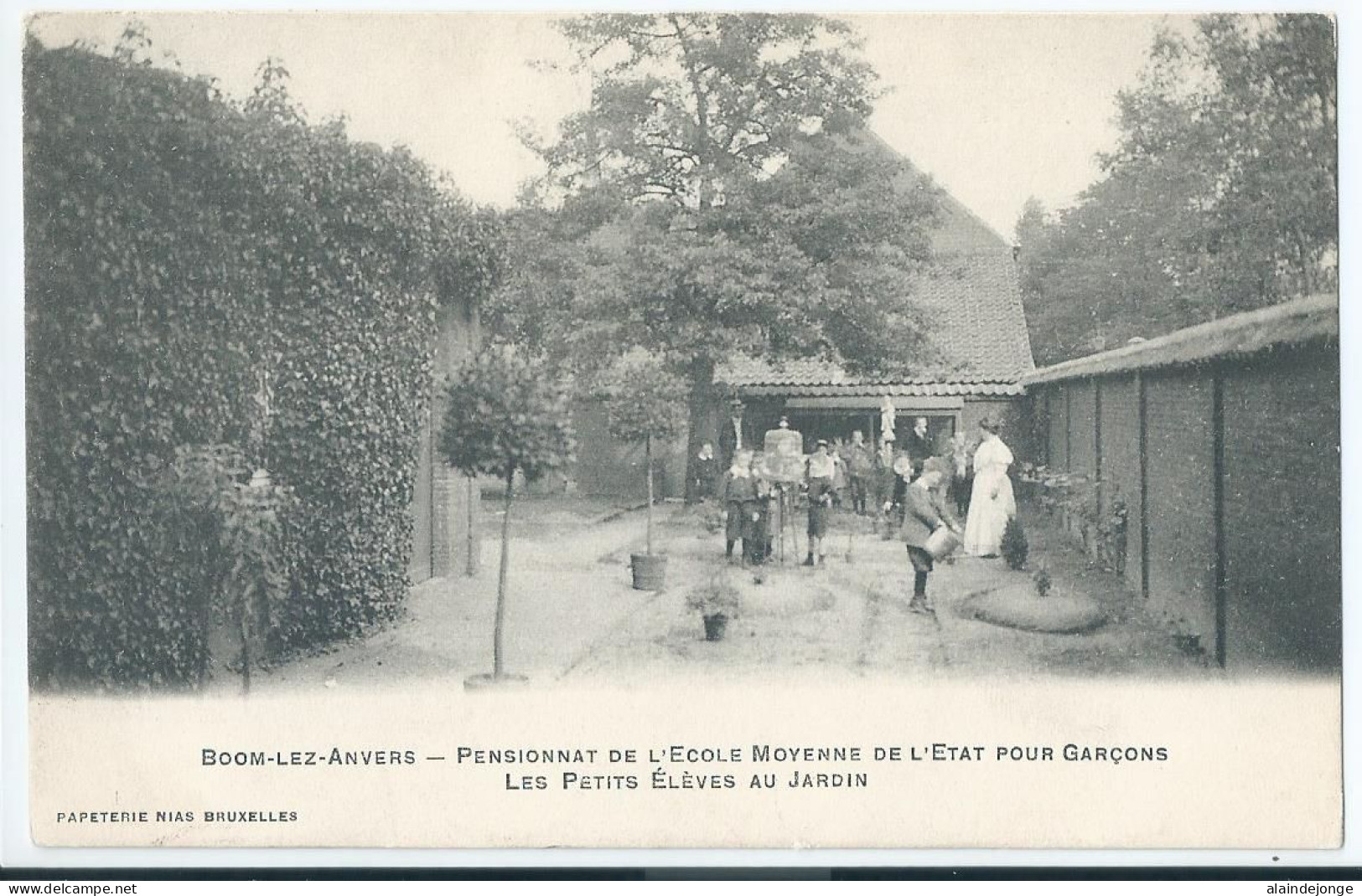 Boom-Lez-Anvers - (Boom) - Pensionnat De L'Ecole Moyenne De L'Etat Pour Garcons - Les Petits Elèves Au Jardin - 1910 - Boom