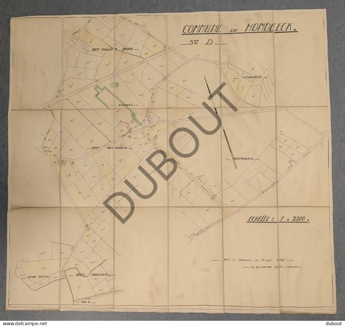 Hombeek/Mechelen - Kadasterplan 1937 Kasteel De Meester  (V3011) - Cartes Topographiques