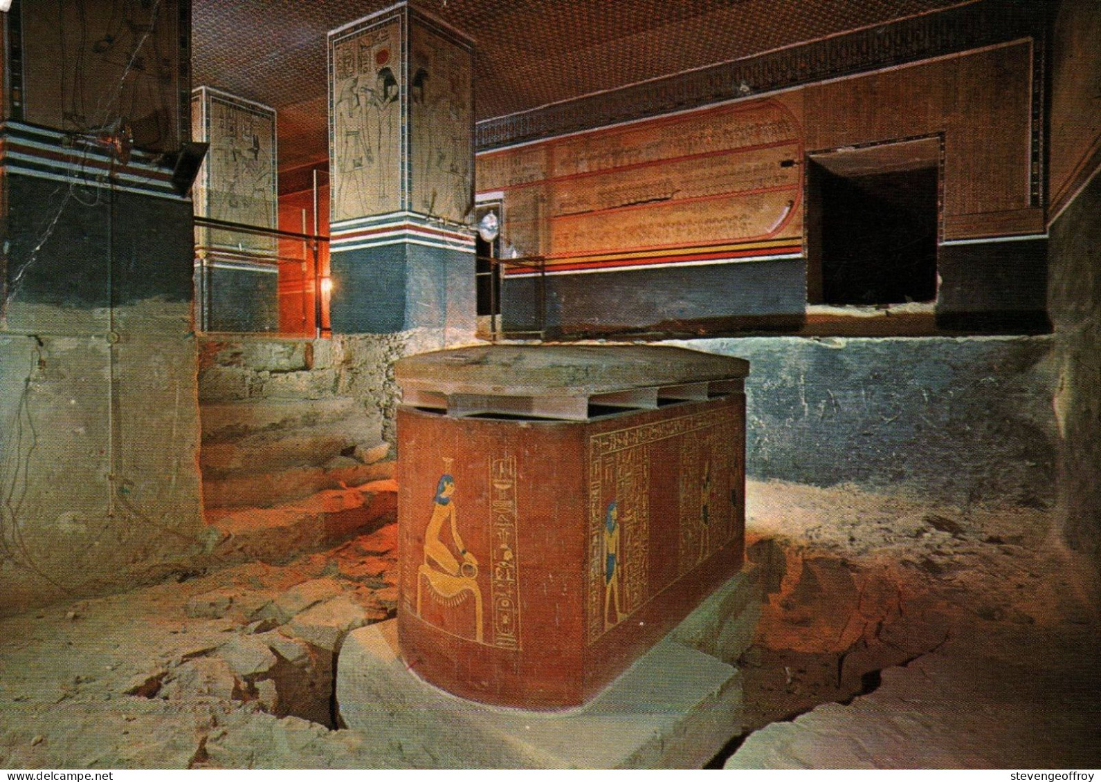 Egypte Egypt Thebes Sarcophage Au Tombeau D Amenophis II - Piramiden