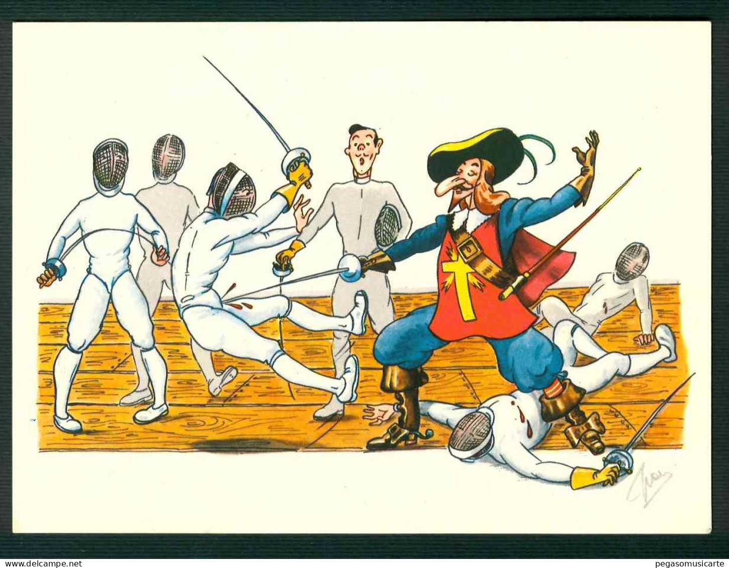 GK485 -  COMMISSIONE ITALIANA PENTATHLON MODERNO SCHERMA ILLUSTRATORE ILLUSTRATOR - Fencing