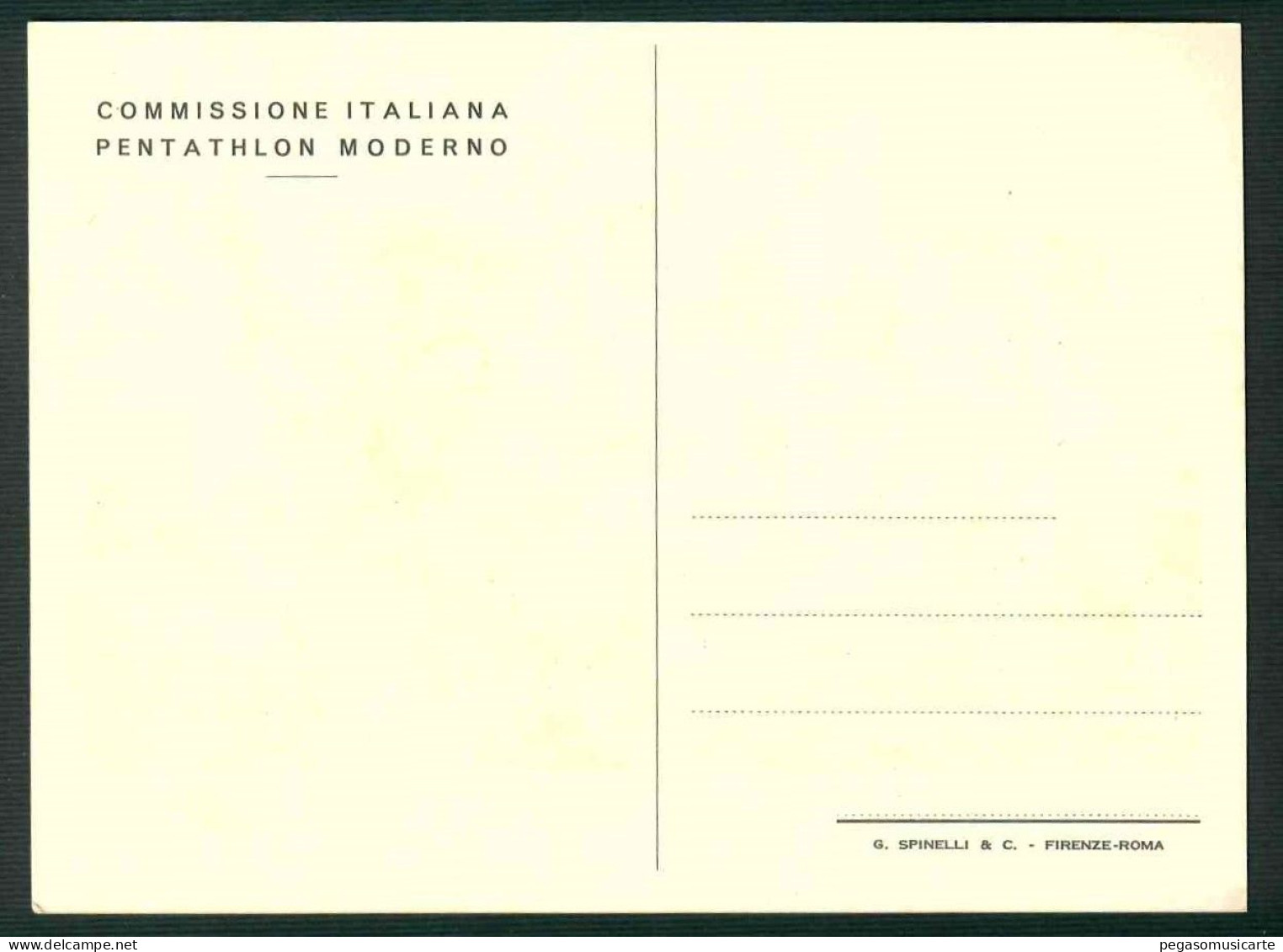 GK485 -  COMMISSIONE ITALIANA PENTATHLON MODERNO SCHERMA ILLUSTRATORE ILLUSTRATOR - Escrime