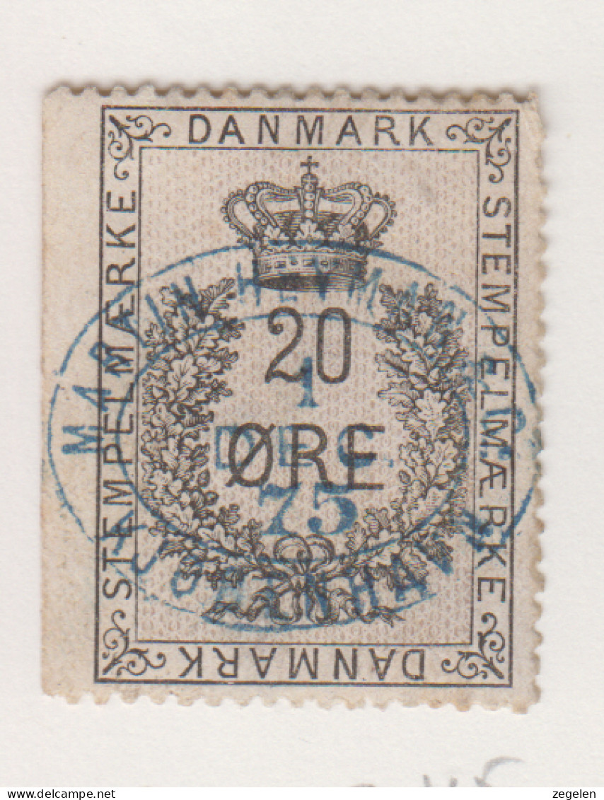 Denemarken Fiskale Zegel Cat. J.Barefoot Stempelmaerke 20 Links Ongetand - Revenue Stamps