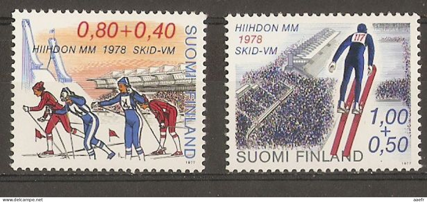Finlande 1977 - World Ski Championship In Lhati - Championnats Du Monde De Ski à Lhati - YT 780/781 MNH - Nuevos