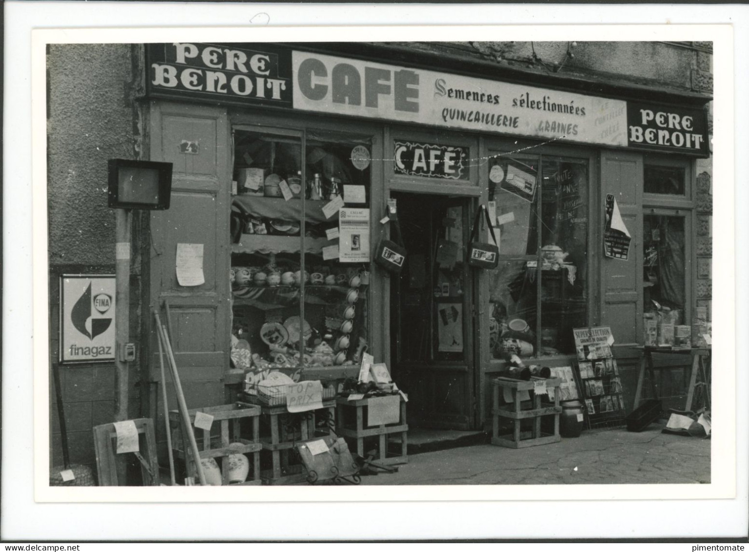 CALLAC PERE BENOIT COMMERCE QUINCAILLERIE CAFE SEMENCES GRAINES CARTE PHOTO - Callac