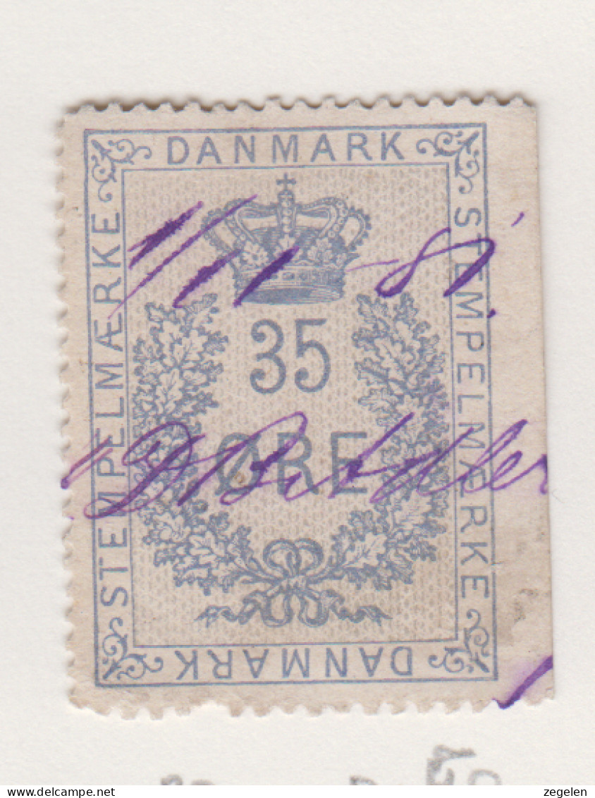 Denemarken Fiskale Zegel Cat. J.Barefoot Stempelmaerke 22 Rechts Ongetand - Revenue Stamps