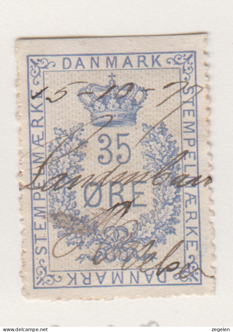 Denemarken Fiskale Zegel Cat. J.Barefoot Stempelmaerke 22 Boven Ongetand - Revenue Stamps