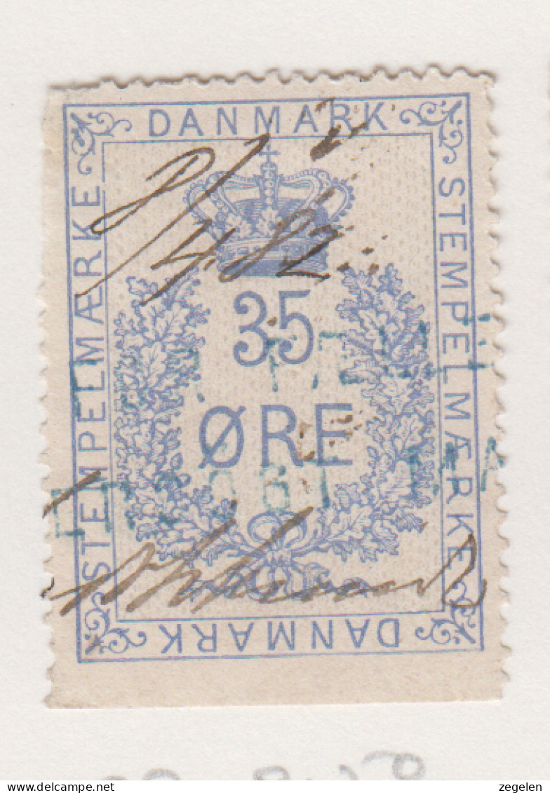 Denemarken Fiskale Zegel Cat. J.Barefoot Stempelmaerke 22 Onder Ongetand - Revenue Stamps