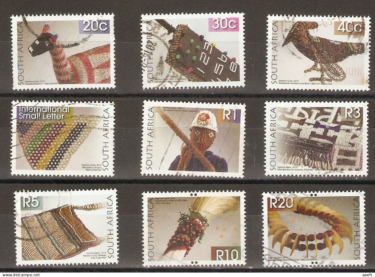 Afrique Du Sud RSA 2010 - Iziko Collection - Petit Lot De 9 Oblitérés - Artisanat - Art - Usati