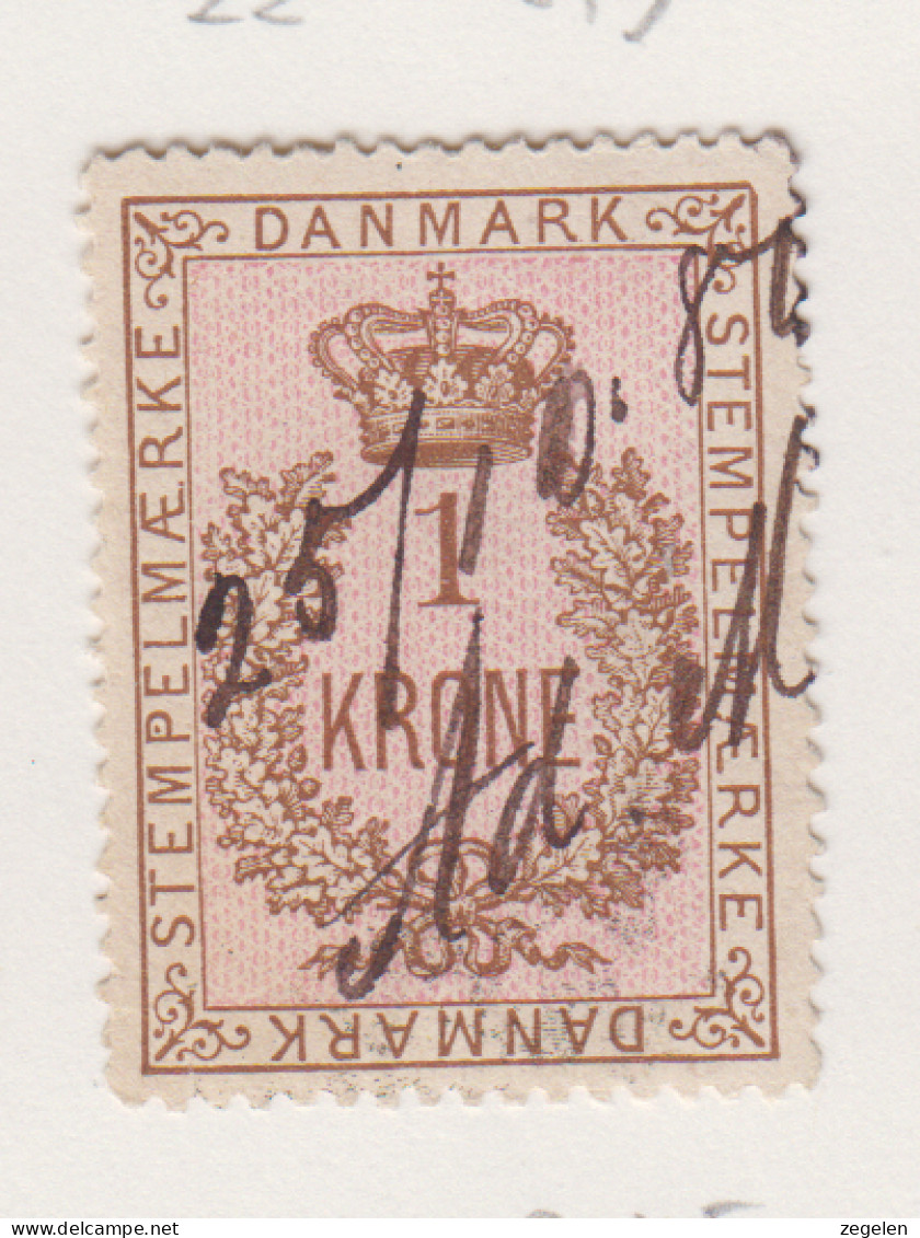 Denemarken Fiskale Zegel Cat. J.Barefoot Stempelmaerke 25 - Revenue Stamps