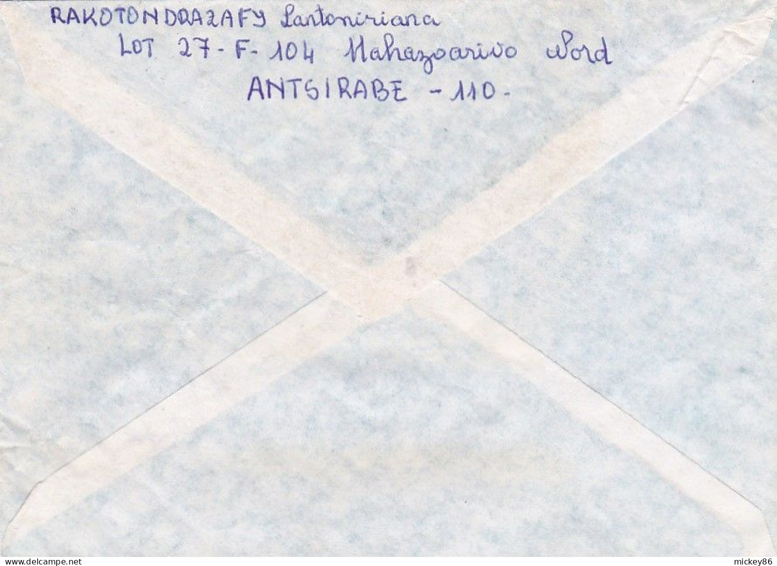MADAGASCAR--1994- Lettre De ANTSIRABE à TANANARIVE ...timbre ( Pêche )  Seul Sur Lettre - Madagaskar (1960-...)