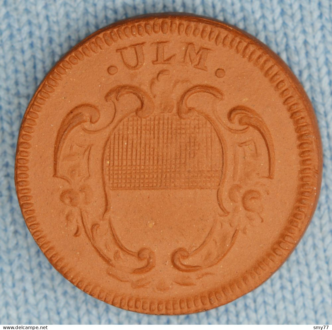 Ulm Notgeld • 1 Kreuzer 1773 •  Porzellan - Porcelain • 1922 • Majolikamünze • Stgl • [24-206] - Monetary/Of Necessity