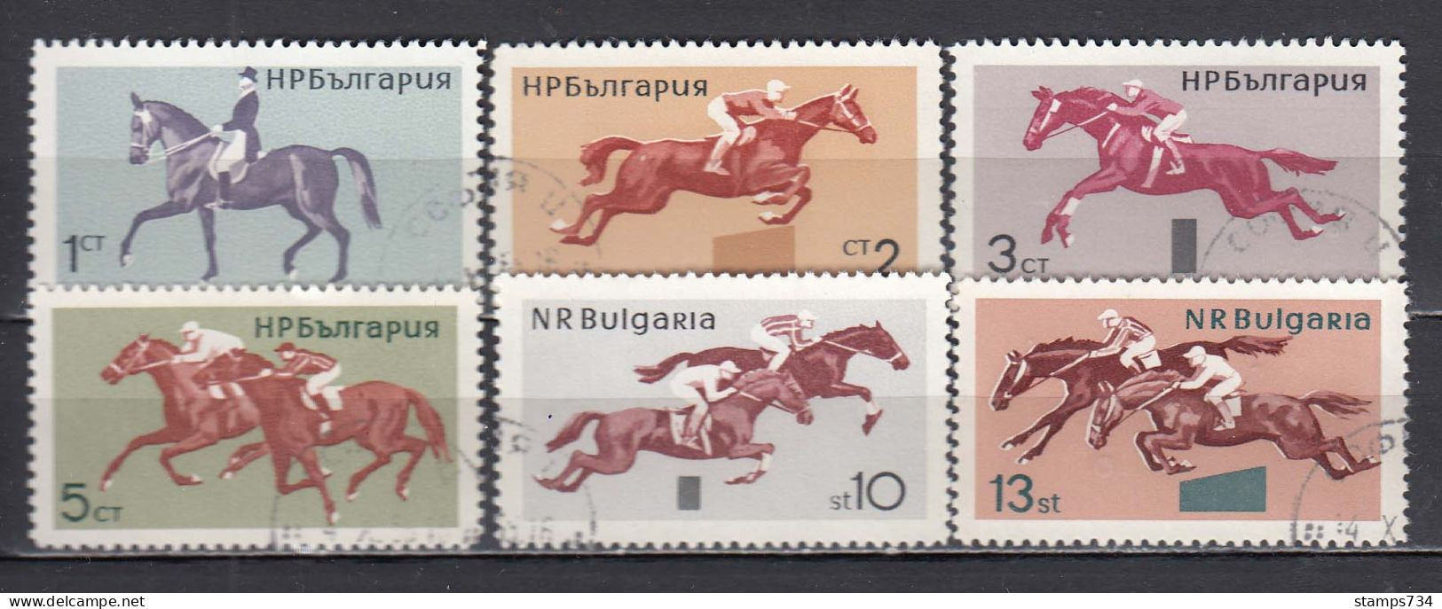 Bulgaria 1965 - Horse Riding, Mi-Nr. 1571/76, Used - Gebraucht