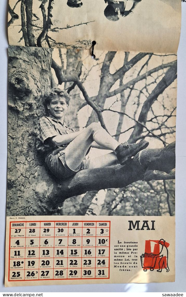 SCOUTISME - FRANCE - CALENDRIER - SCOUTS DE FRANCE 1958 - COMPLET - Scouting