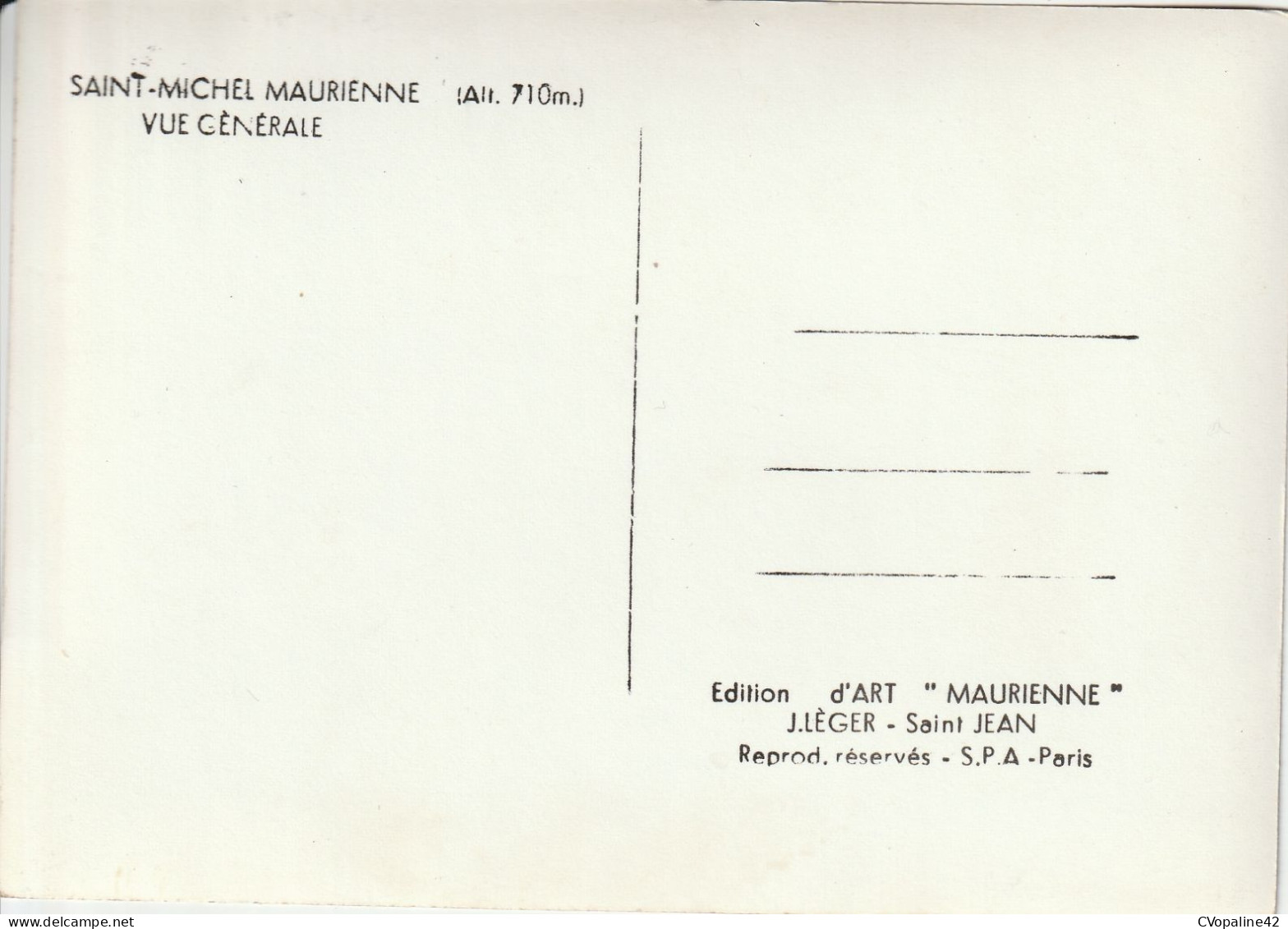 SAINT-MICHEL-MAURIENNE (73) Vue Générale (Edition D'ART "MAURIENNE" J. LEGER - Saint-JEAN)  CPSM GF - Saint Michel De Maurienne
