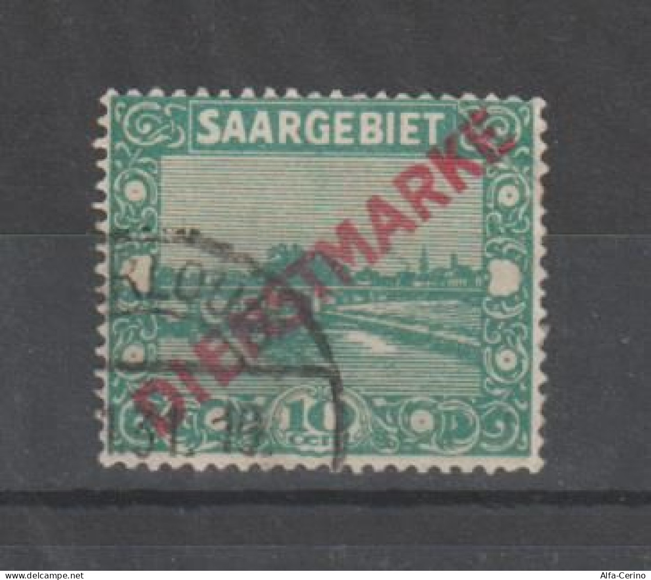 SARRE:  1922  SERVIZIO  SOPRASTAMPATO  -  10 C. VERDE  US.-  YV/TELL. 3 - Officials