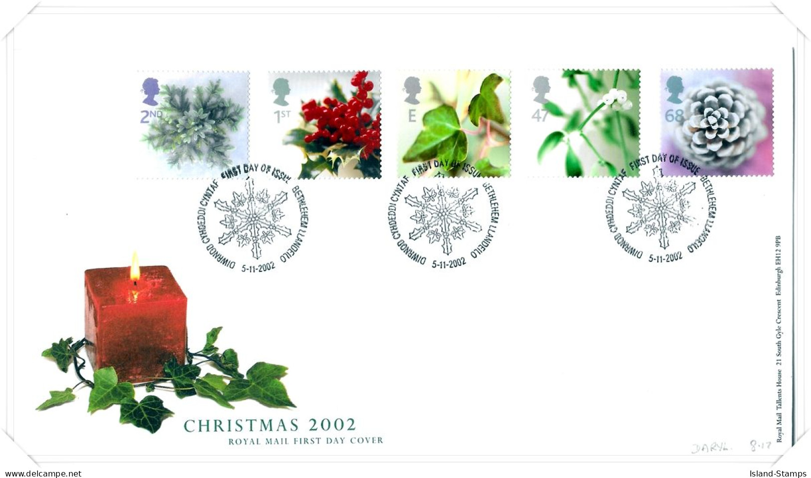 2002 Christmas Unaddressed TT - 2001-2010 Em. Décimales