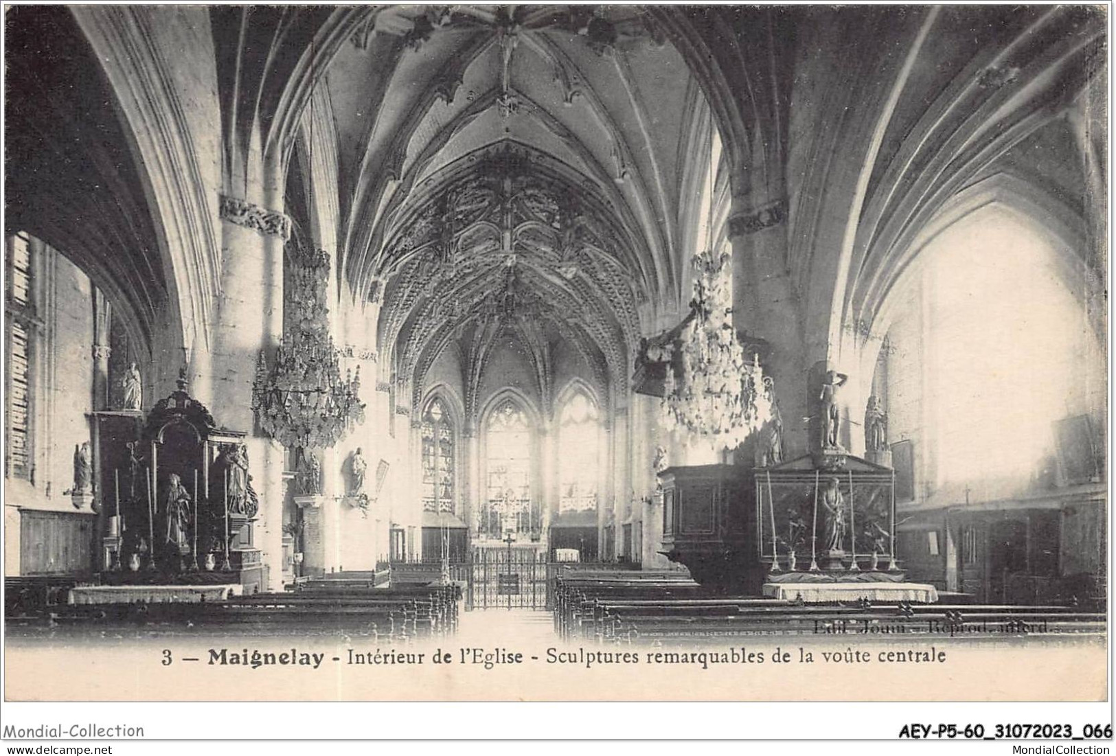 AEYP5-60-0388 - MAIGNELAY - Intérieur De L'église - Sculptures Remarquables De La Voûte Centrale  - Maignelay Montigny