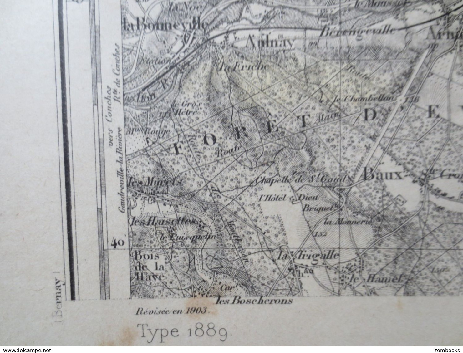 27 - Evreux  - Ensemble de 4 cartes Terrestres - 1889 levé 1901 - B.E  -