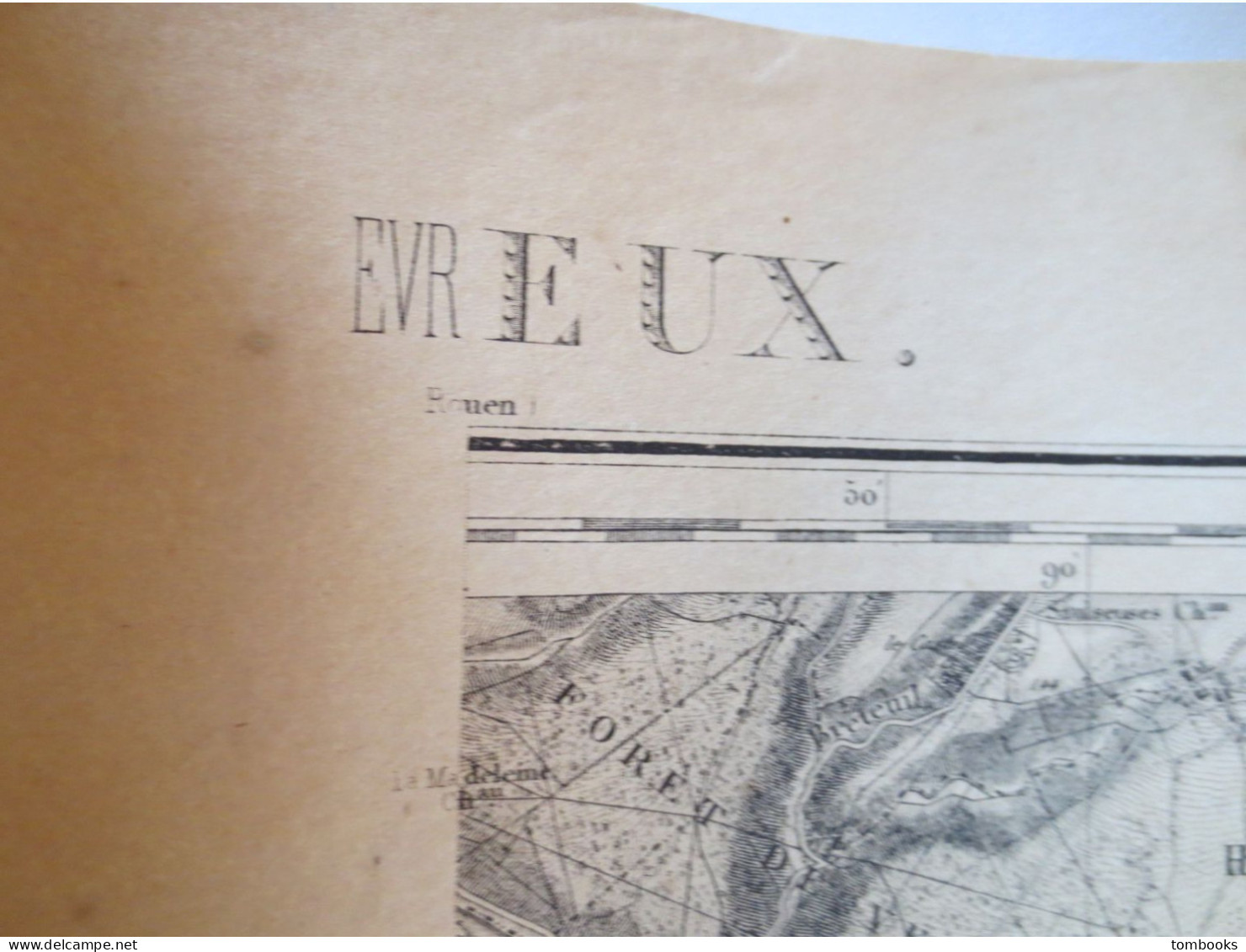 27 - Evreux  - Ensemble de 4 cartes Terrestres - 1889 levé 1901 - B.E  -