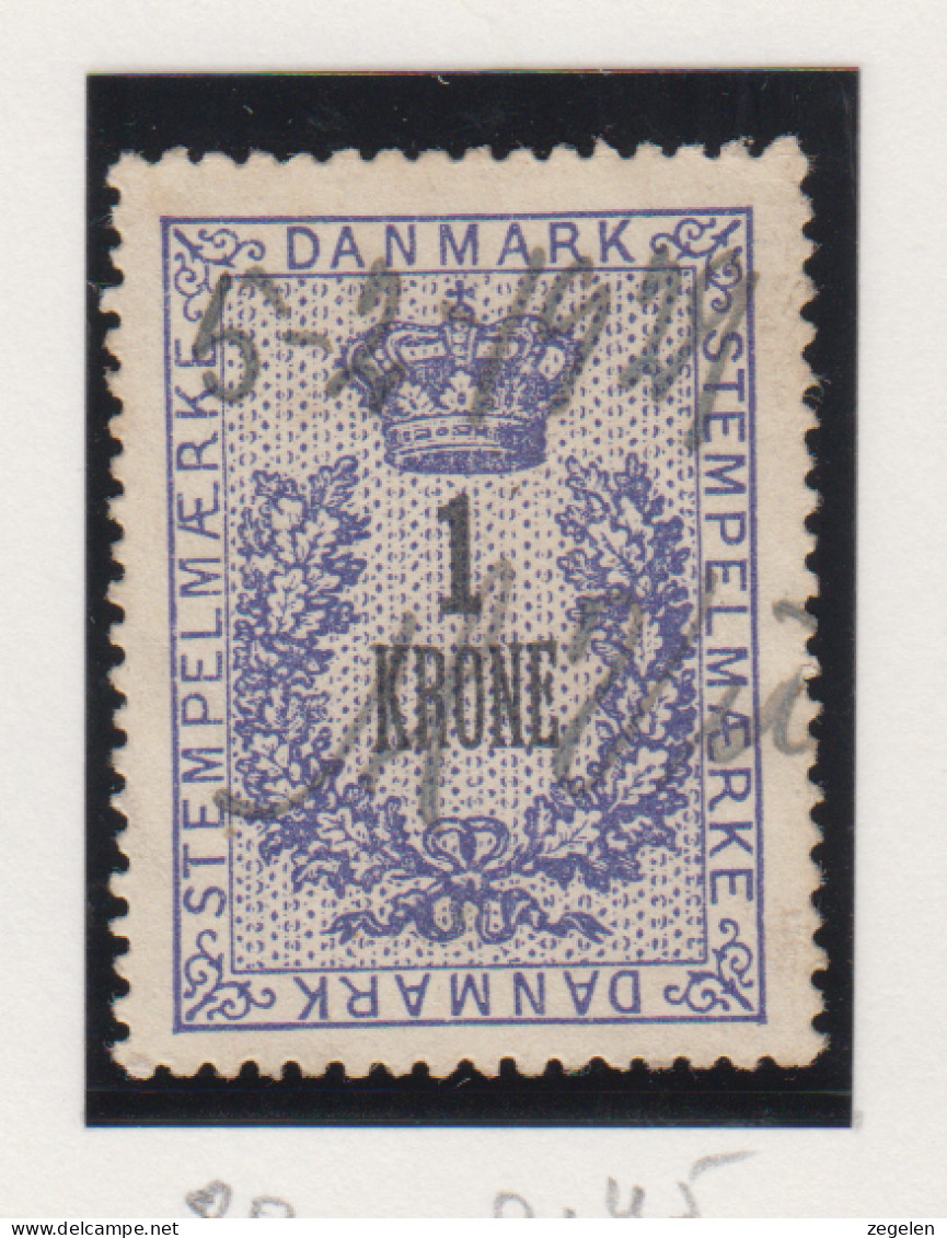 Denemarken Fiskale Zegel Cat. J.Barefoot Stempelmaerke 80 - Revenue Stamps