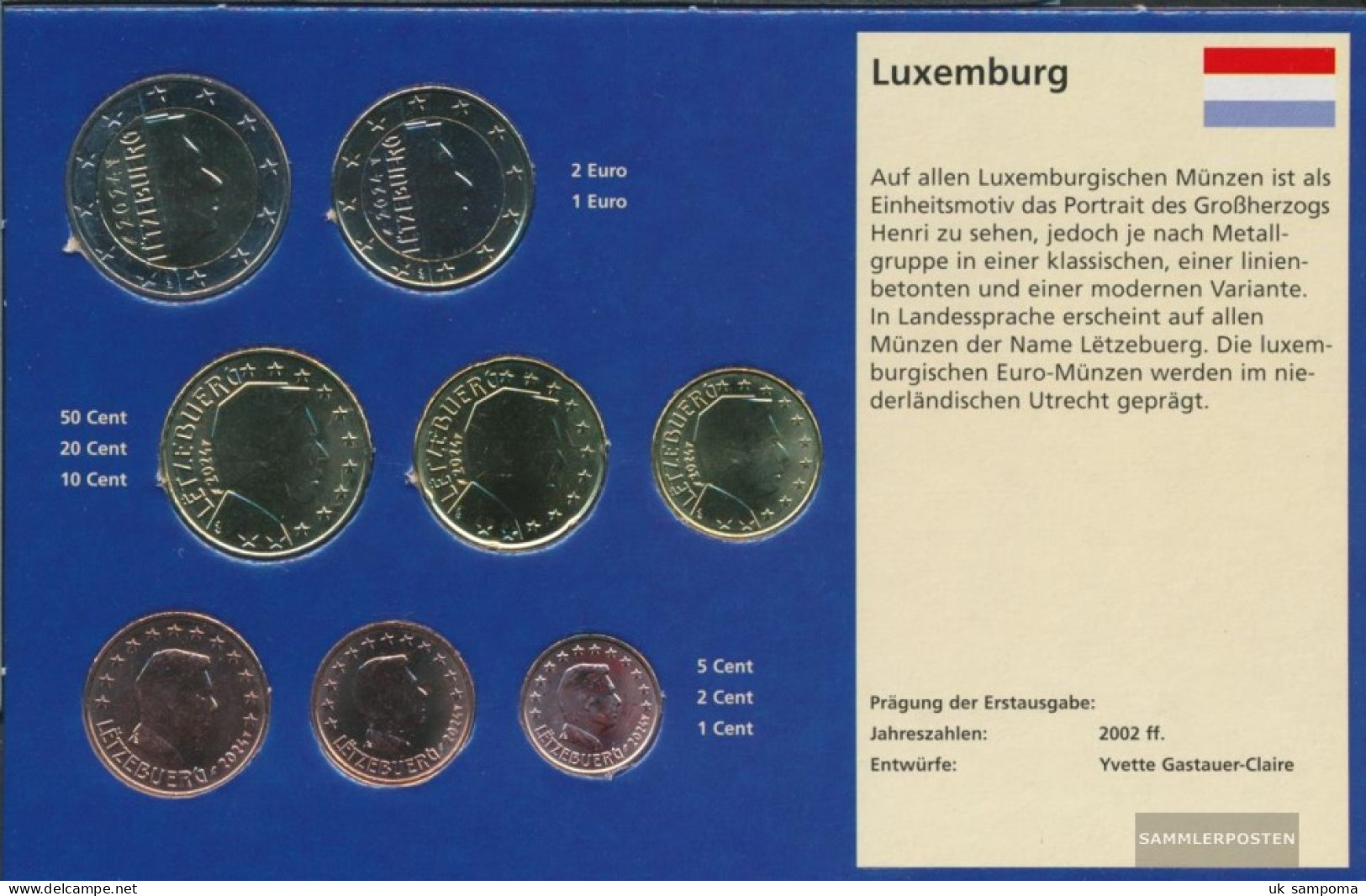 Luxembourg 2024 Stgl./unzirkuliert Kursmünzensatz Stgl./unzirkuliert 2024 Euro Reissue - Luxemburg