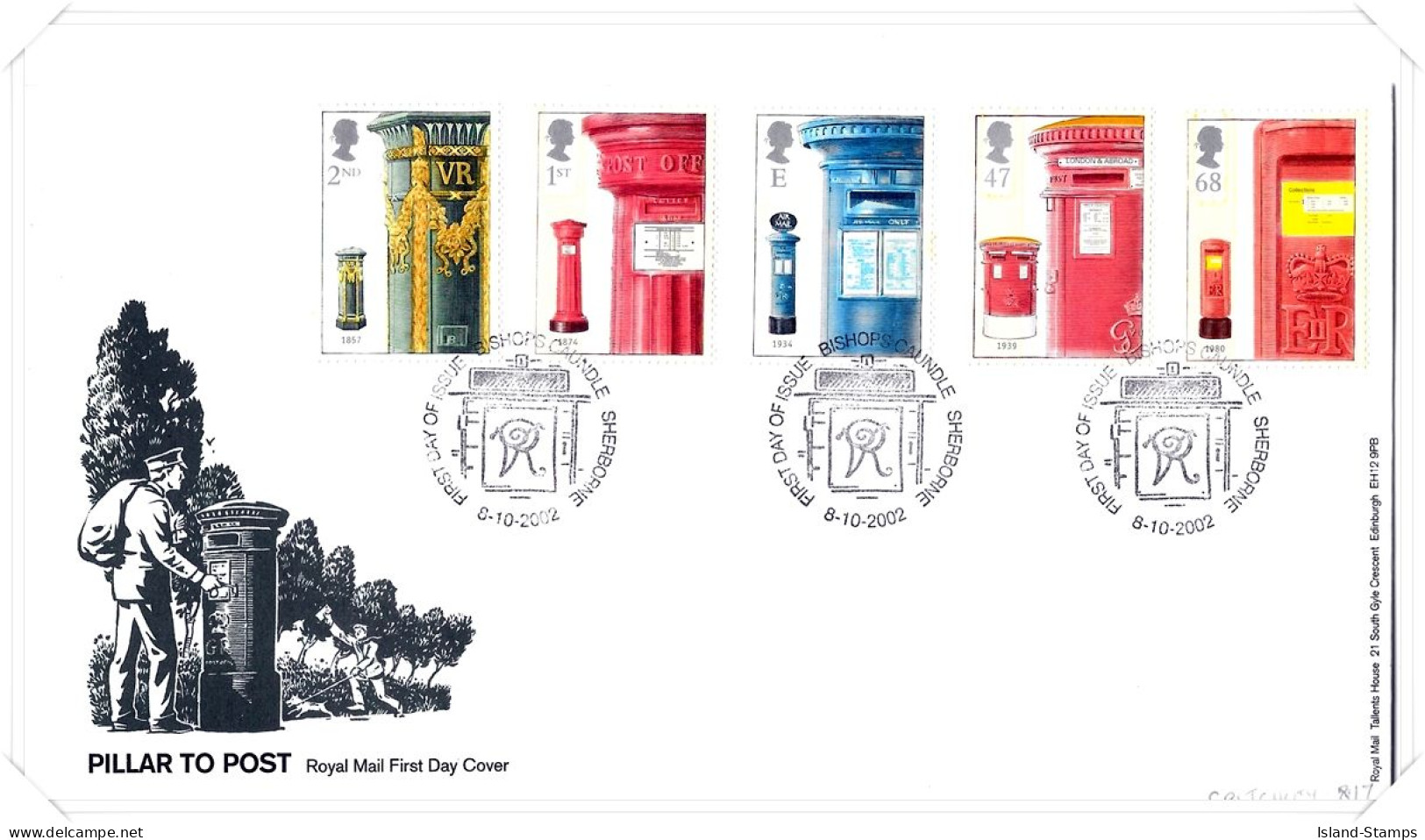 2002 Pillar Boxes Unaddressed TT - 2001-2010 Decimal Issues