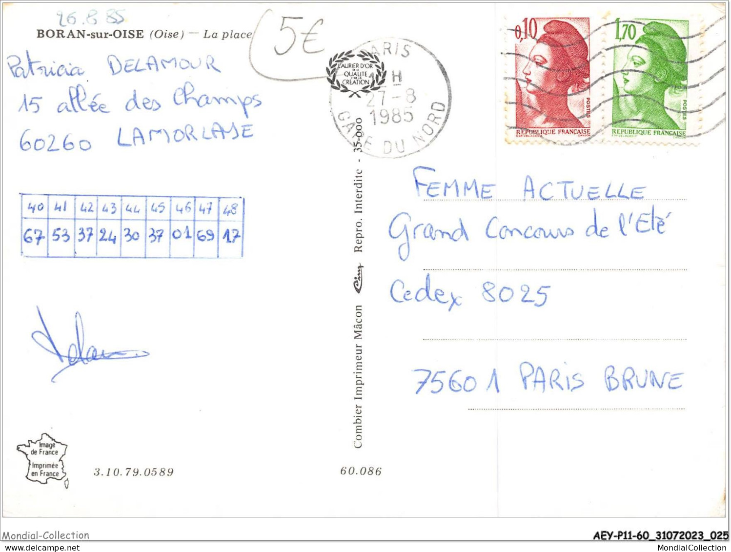 AEYP11-60-0910 - BORAN-SUR-OISE - La Place  - Boran-sur-Oise