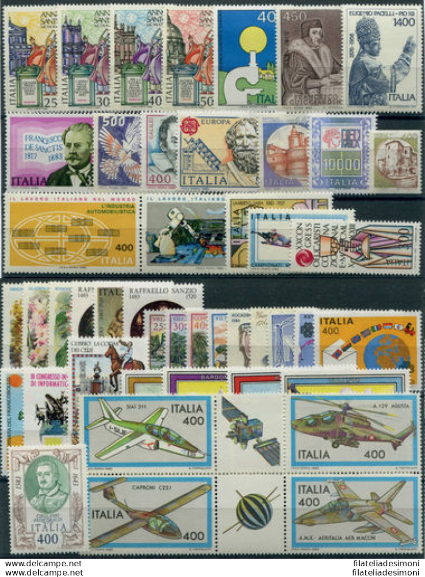 1983 Italia Repubblica, Francobolli Nuovi , Annata Completa 46 Valori - MNH** - Annate Complete